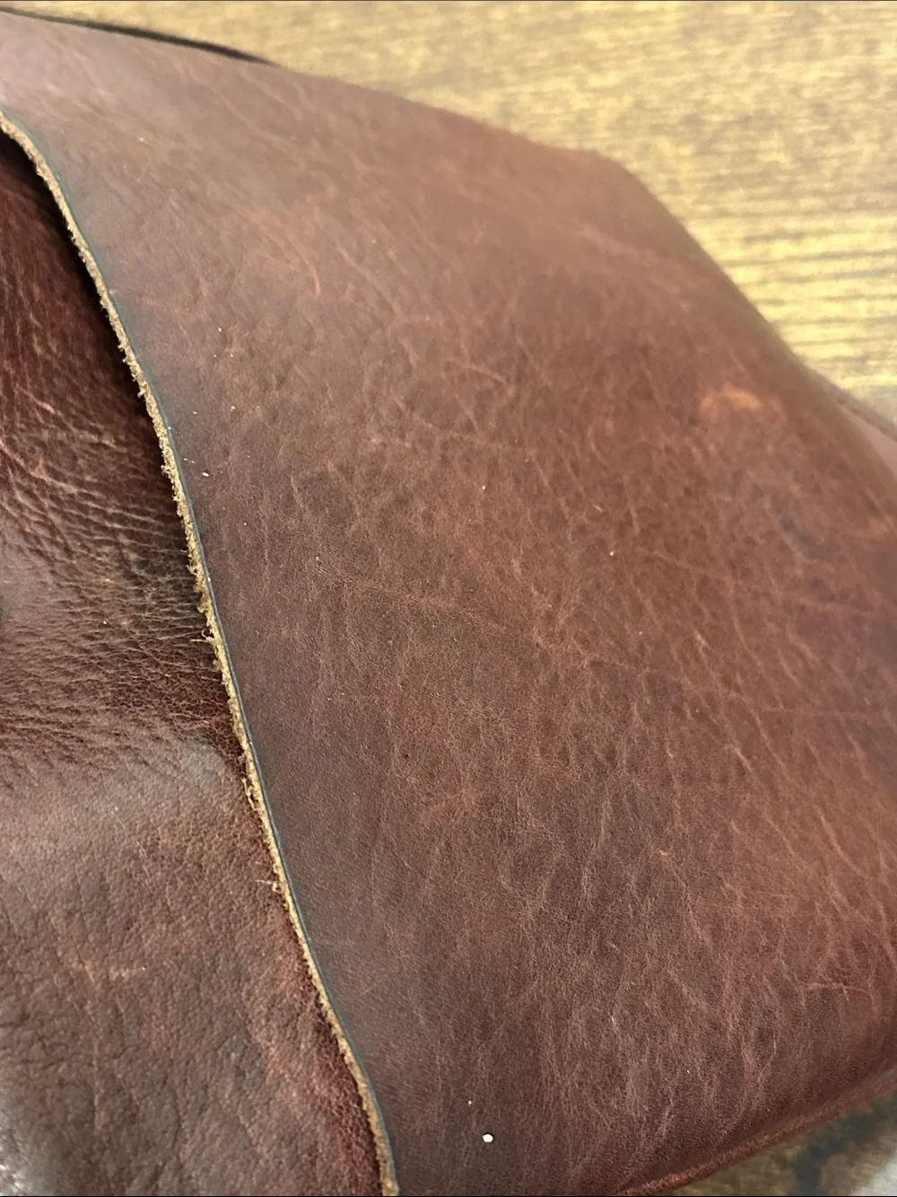Unisex Brown Leather Messenger Crossbody Bag
